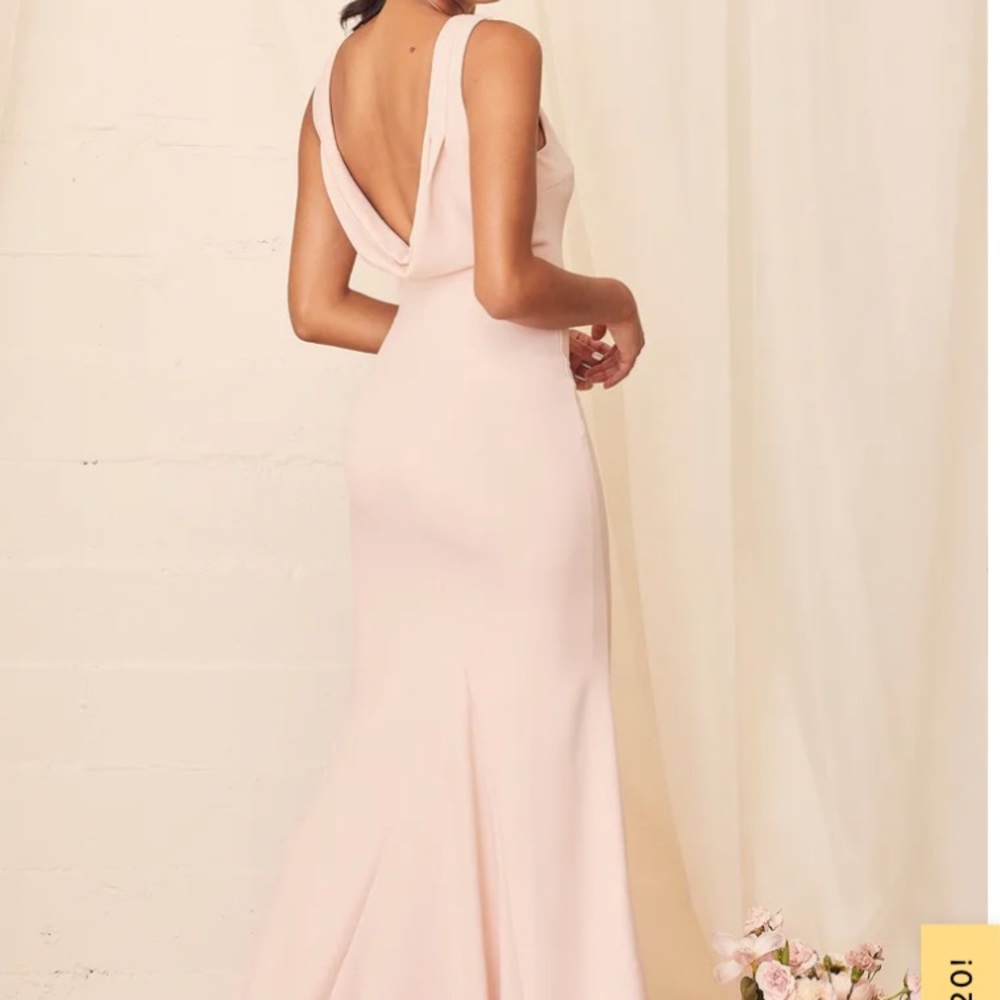 Call my name blush pink backless maxi dress